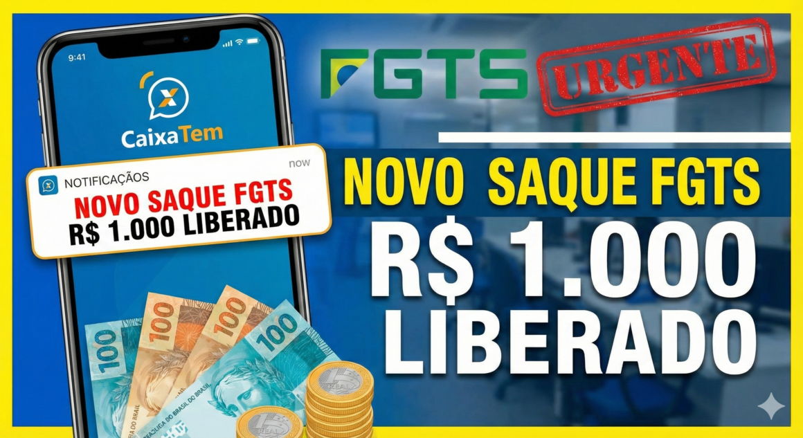 Novo Saque FGTS de R 1.000 Liberado para MILHOES de Trabalhadores